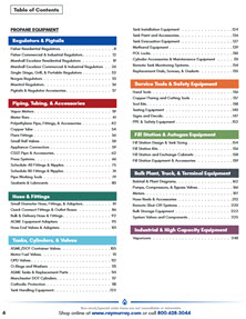 Propane Catalog Table of Contents